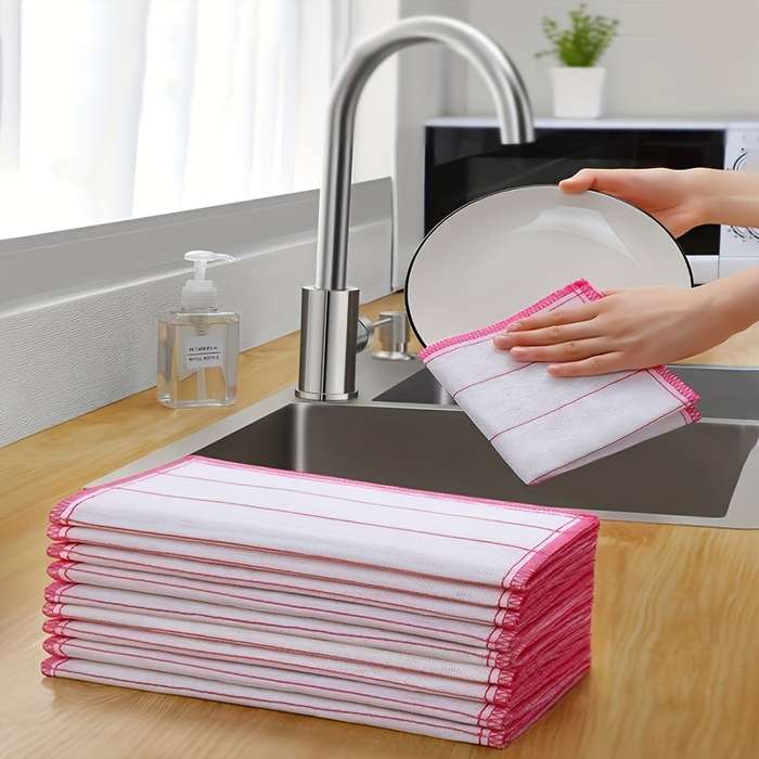 2pcs super absorbent microfiber dish cloth
