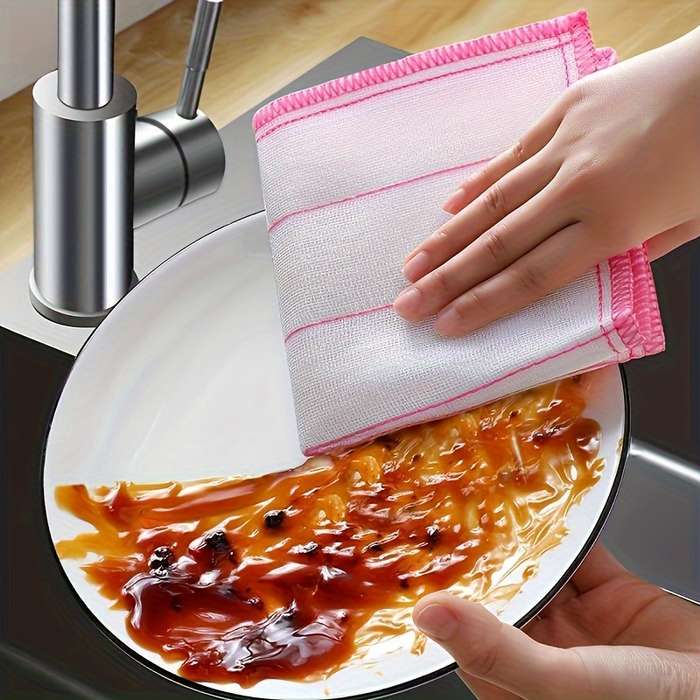 2pcs super absorbent microfiber dish cloth