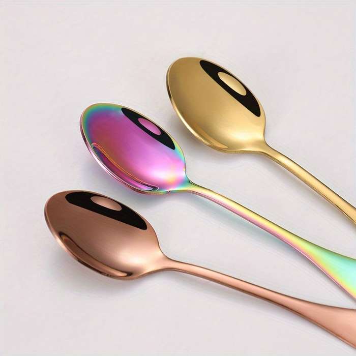 Stainless steel mini spoon creative dessert stirring coffee spoon kitchen seasoning spoon