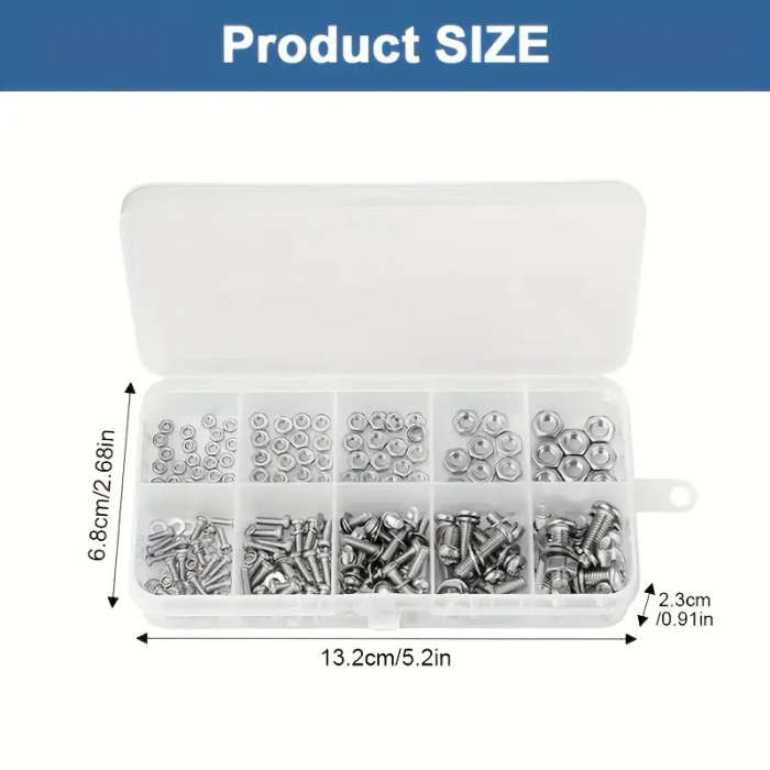 120PCS Angle Nuts and Bolts Set