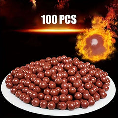 100 9mm brown clay slingshot marbles