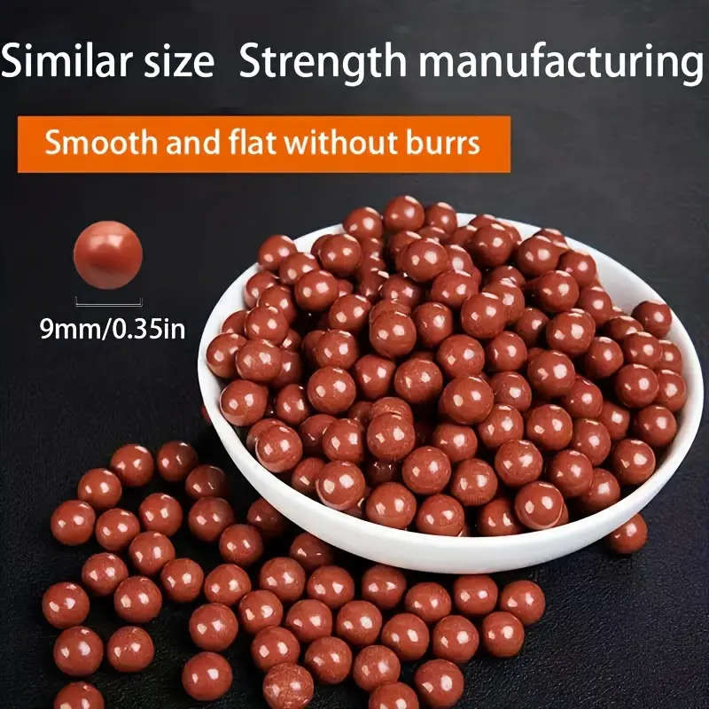 100 9mm brown clay slingshot marbles