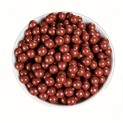 100 9mm brown clay slingshot marbles