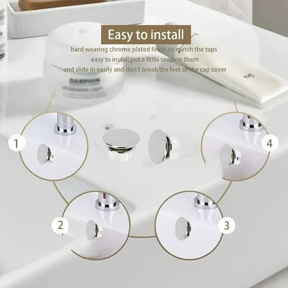2-piece double ring sink overflow cover