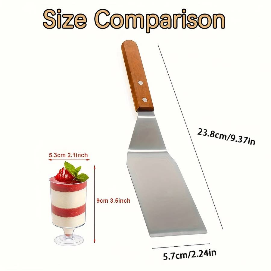 1-piece heat-resistant stainless steel spatula set