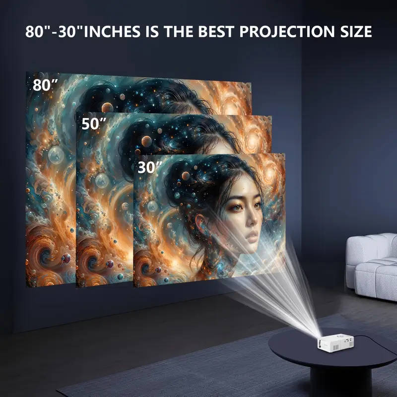 Portable mini projector with LED light