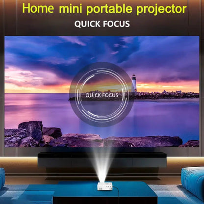 Portable mini projector with LED light
