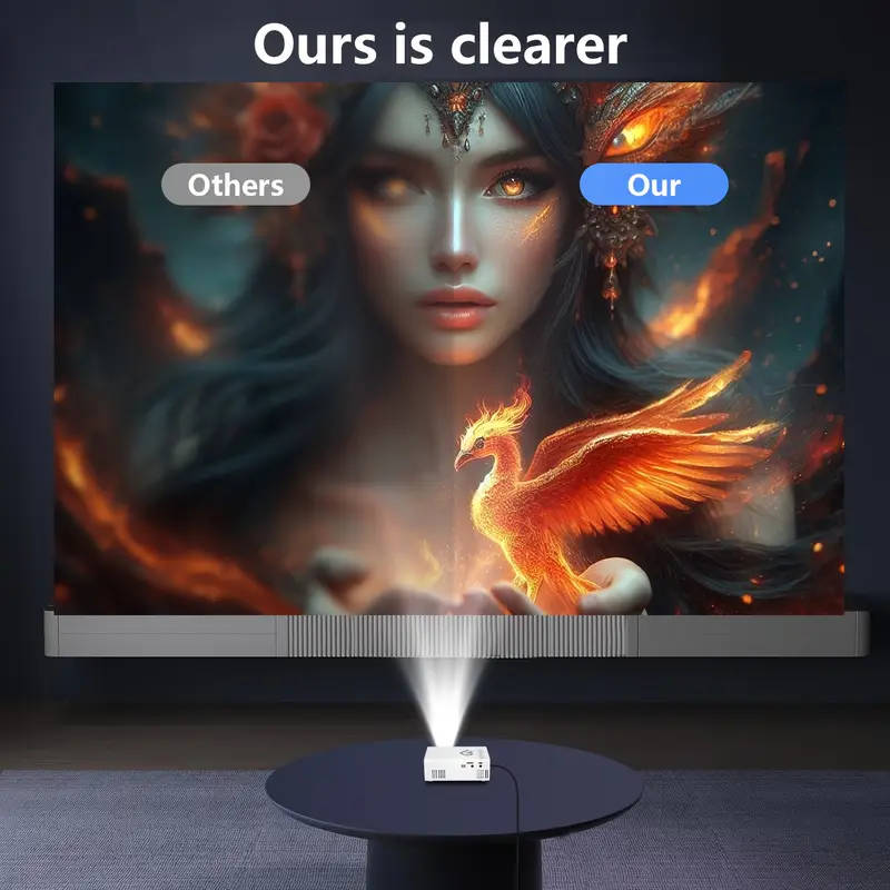 Portable mini projector with LED light