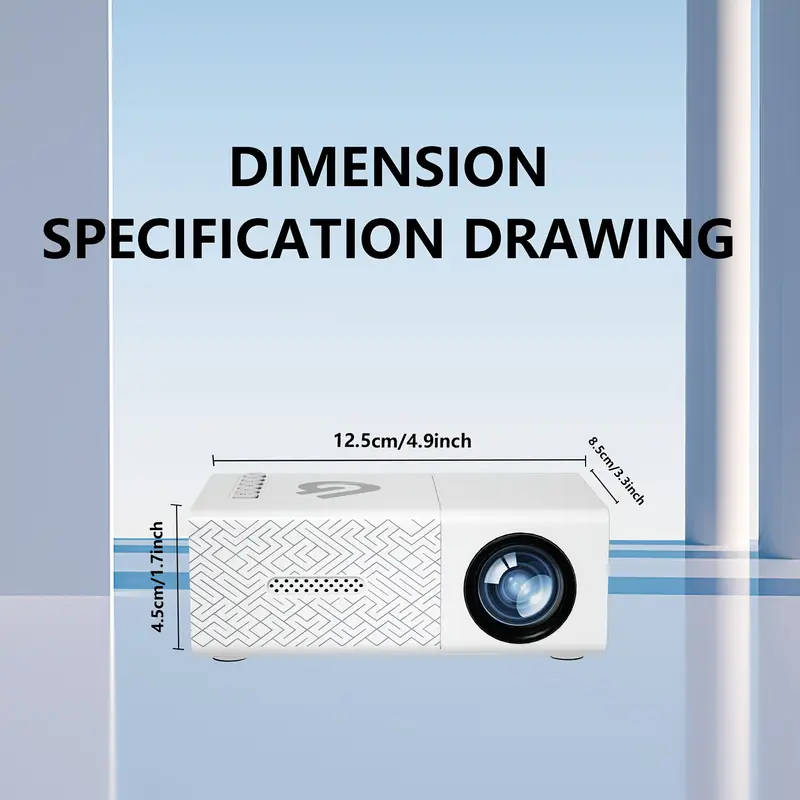 Portable mini projector with LED light