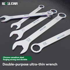 Dual-use ultra-thin wrench set