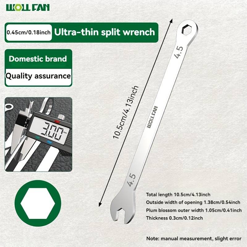 Dual-use ultra-thin wrench set