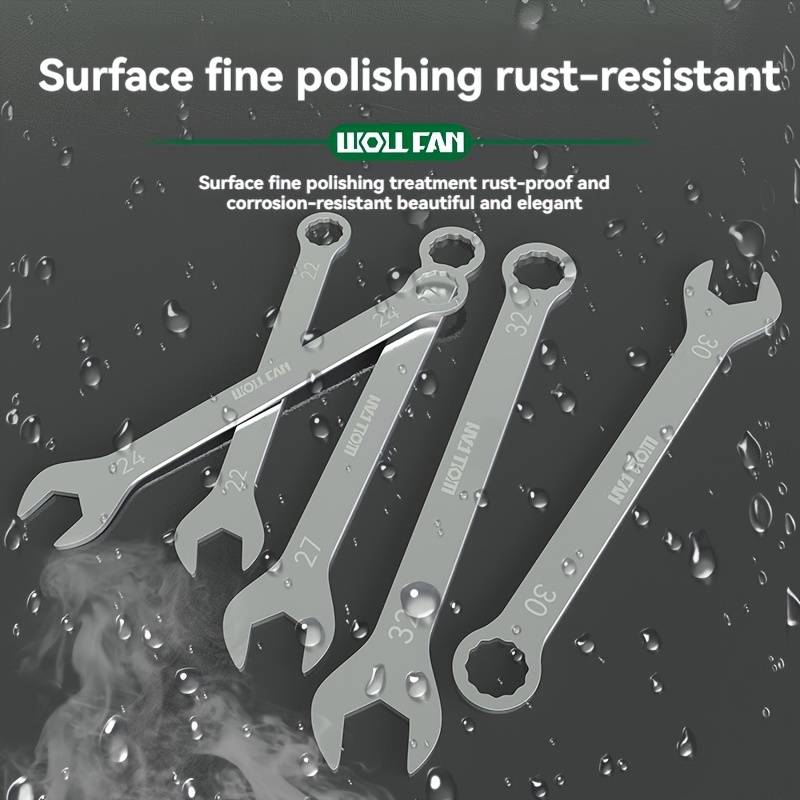 Dual-use ultra-thin wrench set