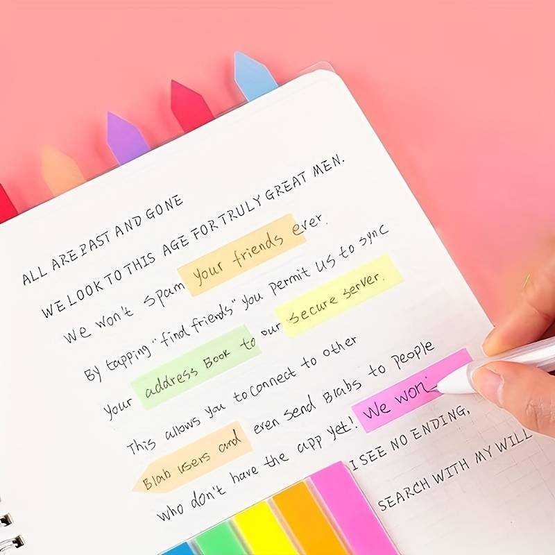 200 pages of sticky notes small sticker film text strips sticky marking text strips sticky notes writable flag x label embroidery label bookmark