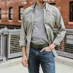 Durable men's canvas belt