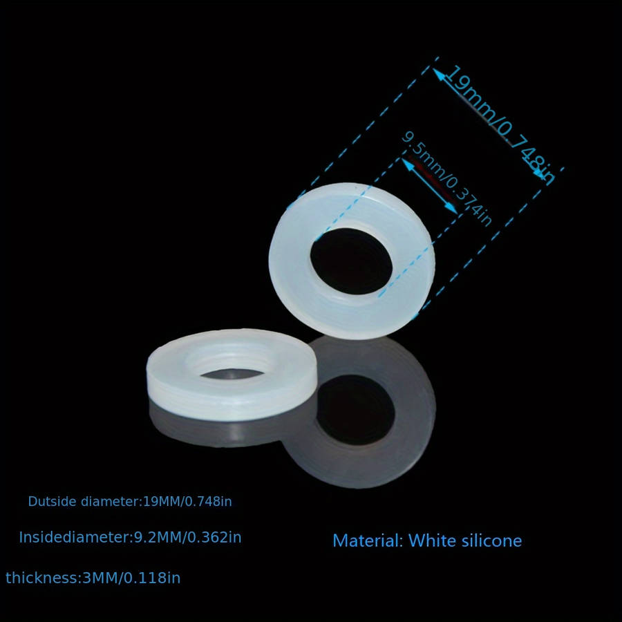 10pcs household pipe fittings white silicone sealing leak-proof gasket