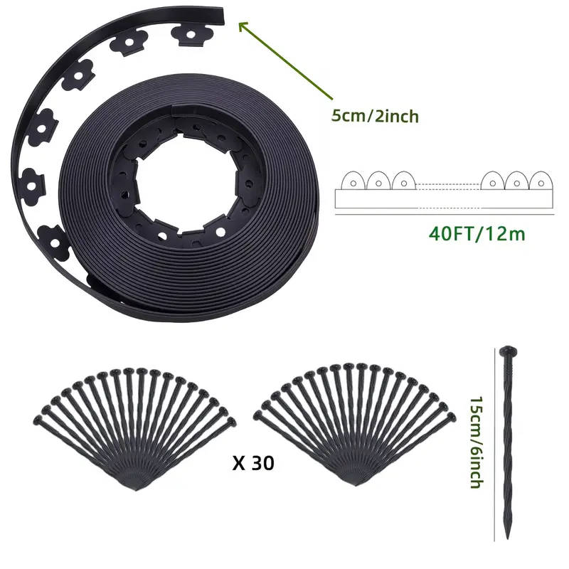 1 set of PE garden edging kit 12M