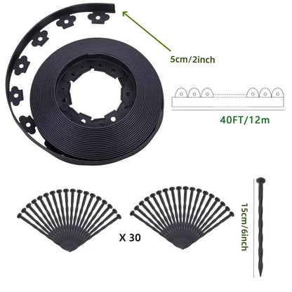 1 set of PE garden edging kit 12M