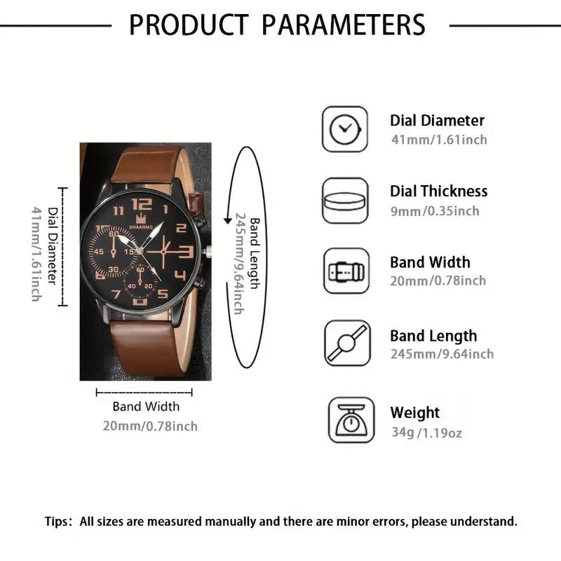 5-piece quartz watch and bracelet set