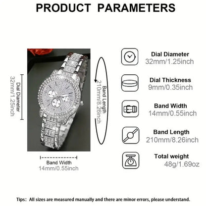 6-piece stylish quartz watch set