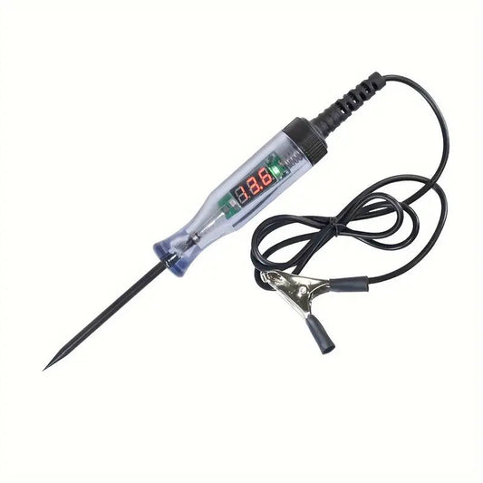 1 Pack Automotive Diagnostic Tester with Digital Display Long Probe DC Voltage Tester for Cars Trucks