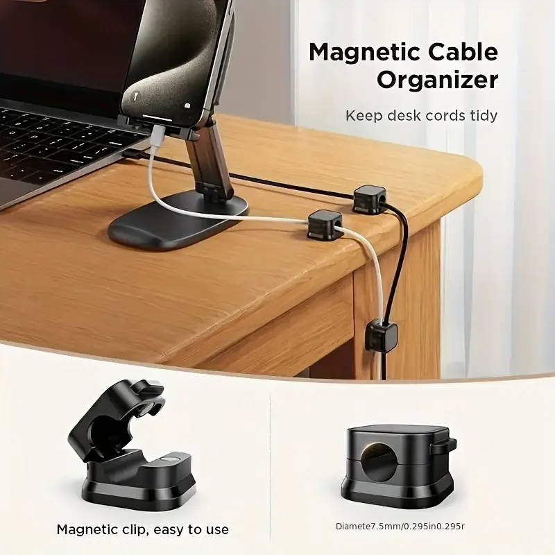 2 PP magnetic cable clips