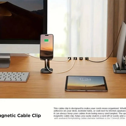 2 PP magnetic cable clips