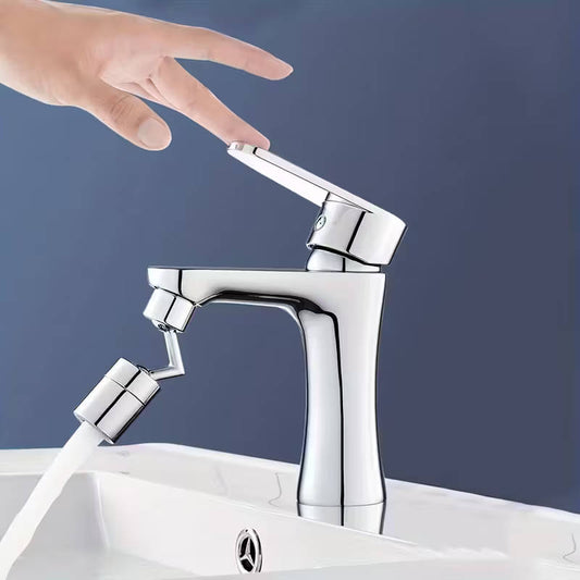 1 piece chrome faucet sink 720 degree rotatable