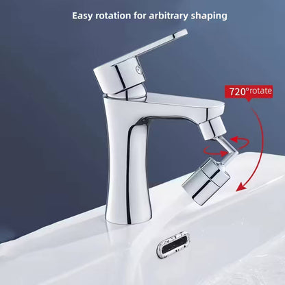 1 piece chrome faucet sink 720 degree rotatable