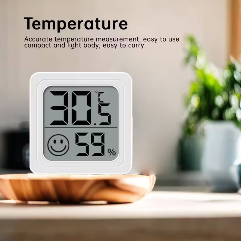 1 piece digital thermometer hygrometer for home, car and laboratory