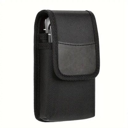 Men's dual pocket faux leather phone case with belt loop, durable, lightweight and versatile