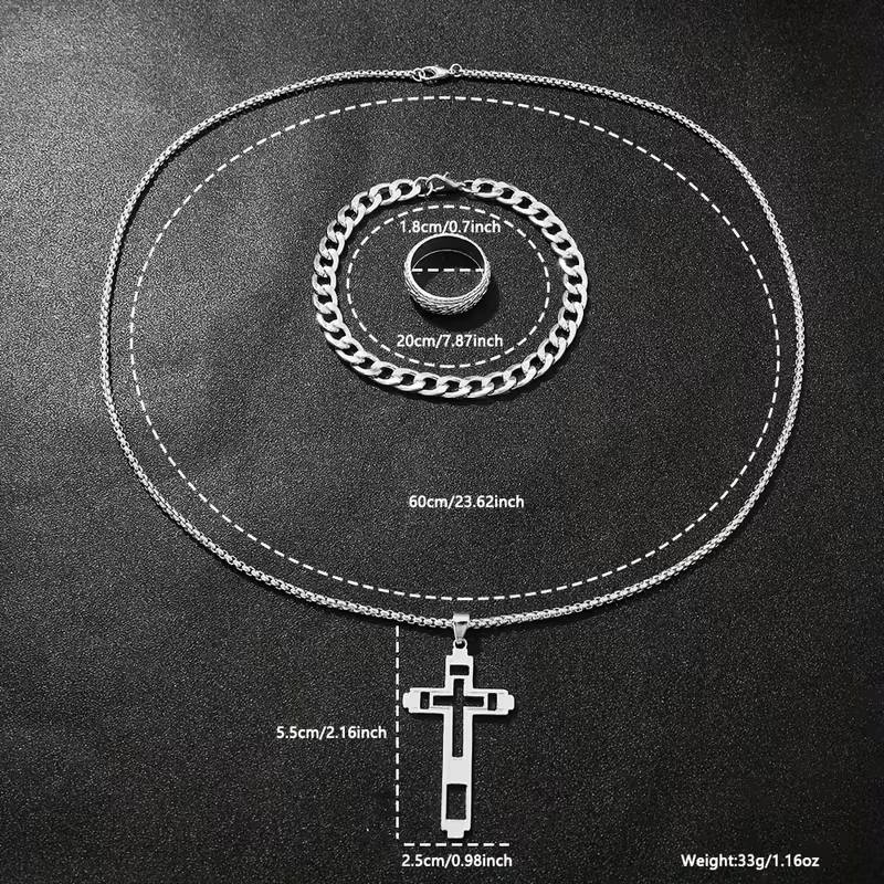 4-piece latest simple and fashionable men's quartz watch set