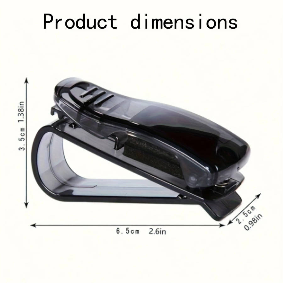 1-pack multifunctional car sun visor with glasses holder, bill and ID card slots, durable ABS material, a must-have