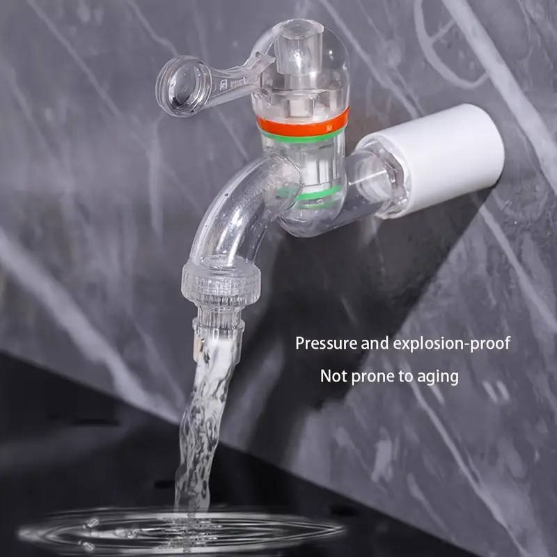 1 transparent explosion-proof plastic faucet
