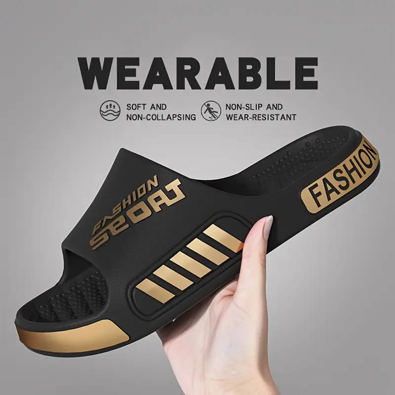 A Pair Of Unisex Stylish Sports Slippers In Blue 5.5-6