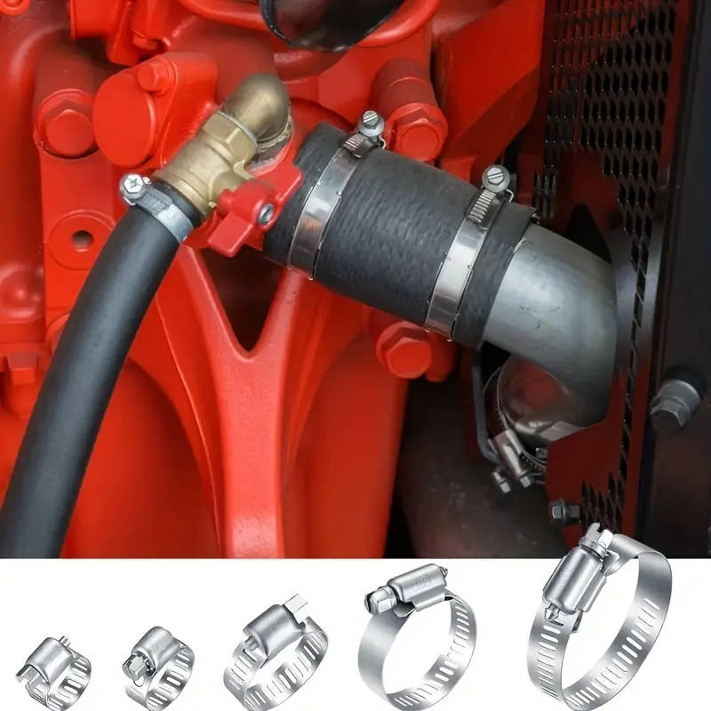 30-piece stainless steel adjustable hose clamp set