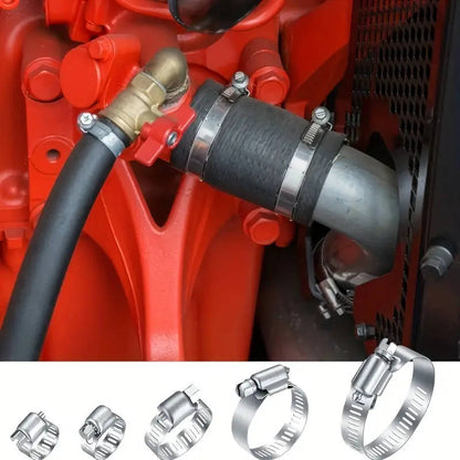 30-piece stainless steel adjustable hose clamp set