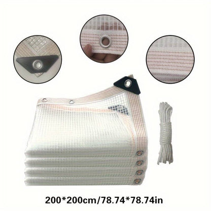 1 transparent greenhouse tarpaulin 2×2m