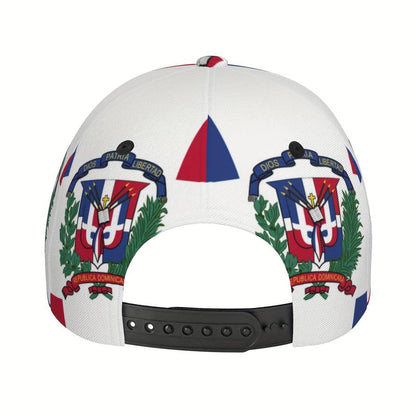 1 piece Dominican flag style adjustable baseball cap, breathable and lightweight, suitable for sports and outdoor