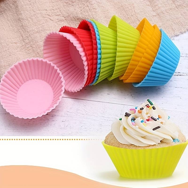 12pcs Birthday Silicone Cake Coasters