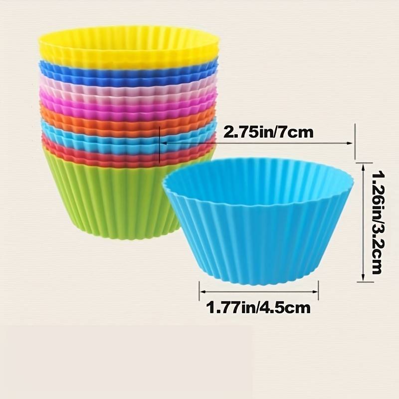 12pcs Birthday Silicone Cake Coasters