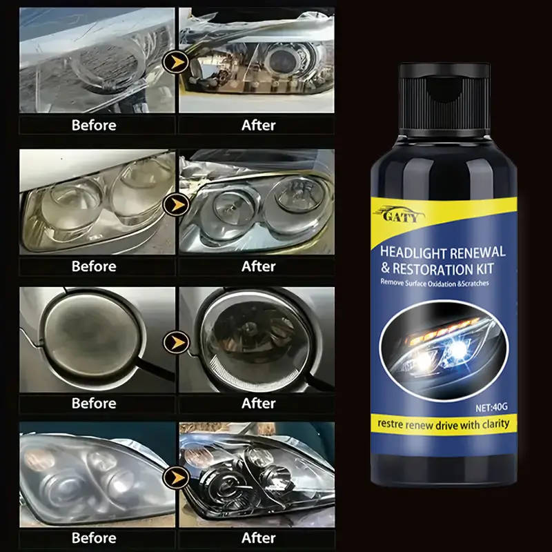 1 Pack Universal Car Headlight Brightness Repair Paste ABS Material Remove Scratches and Restore M