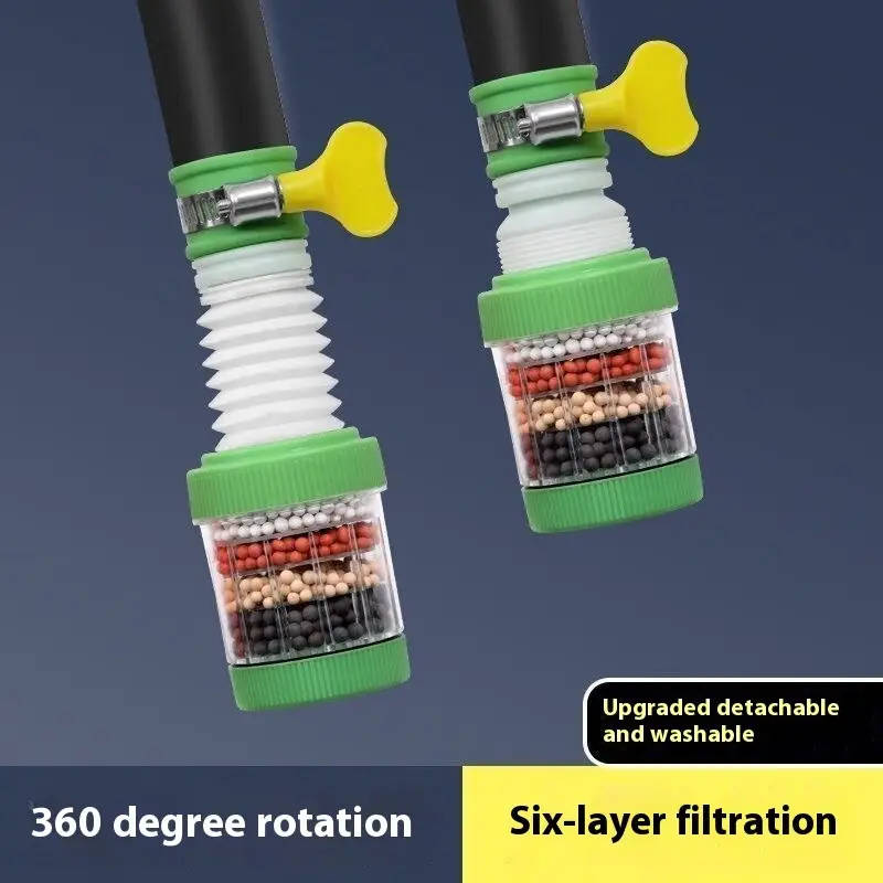 6-in-1 water dispenser faucet with filtration system, kitchen sink faucet