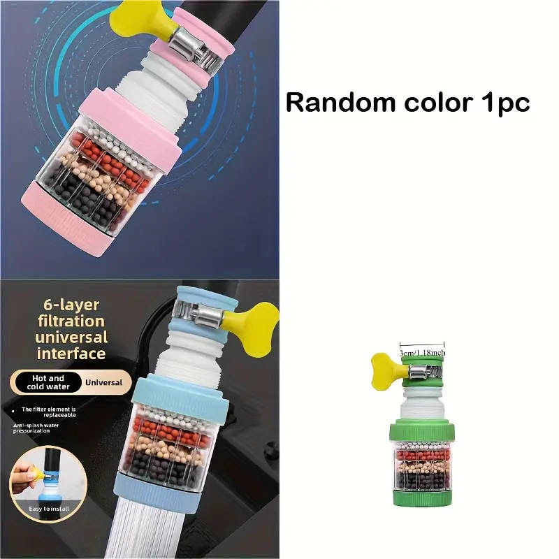 6-in-1 water dispenser faucet with filtration system, kitchen sink faucet