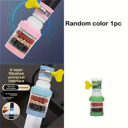 6-in-1 water dispenser faucet with filtration system, kitchen sink faucet