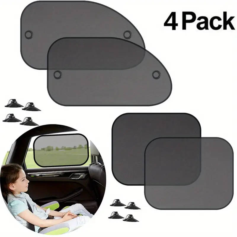 4-piece premium car window visor set, ultimate UV protection, easy to install and remove, keep