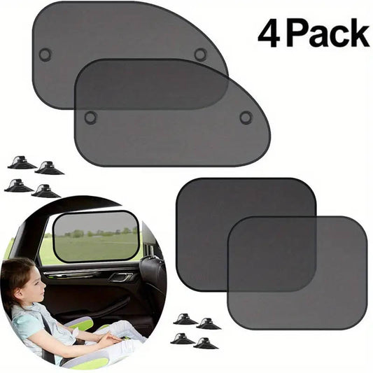 4-piece premium car window visor set, ultimate UV protection, easy to install and remove, keep