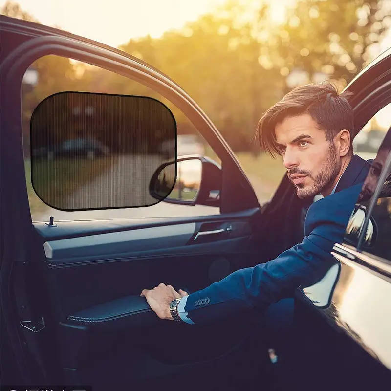 4-piece premium car window visor set, ultimate UV protection, easy to install and remove, keep