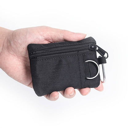 Mini coin purse/key pouch, casual style, nylon zippered sports storage bag, small size, made of polyester.