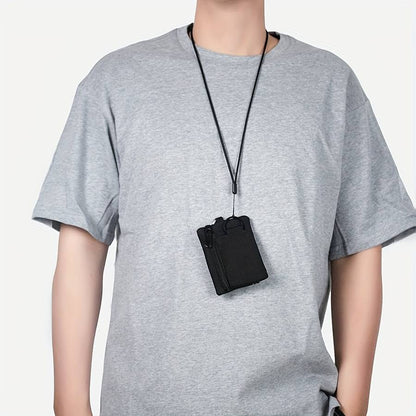 Mini coin purse/key pouch, casual style, nylon zippered sports storage bag, small size, made of polyester.