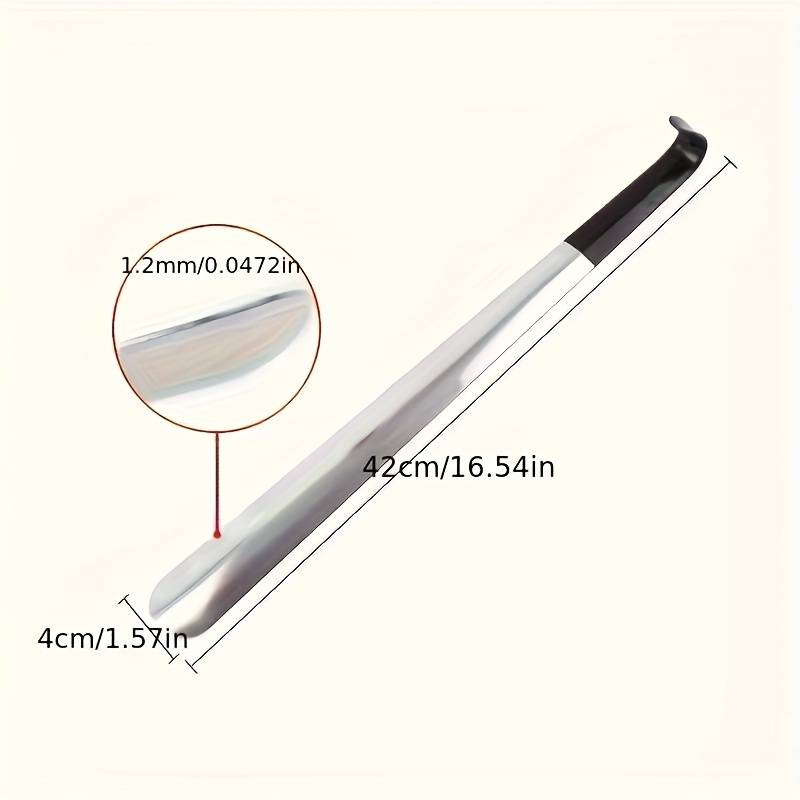 Steel Shoehorn with Long Handle